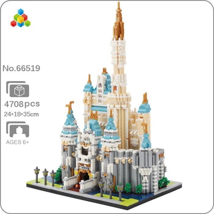 YZ 66519 World Architecture Amusement Park Castle Garden Tower Mini Diamond Blocks Bricks Building Toy For - LOZ MALL