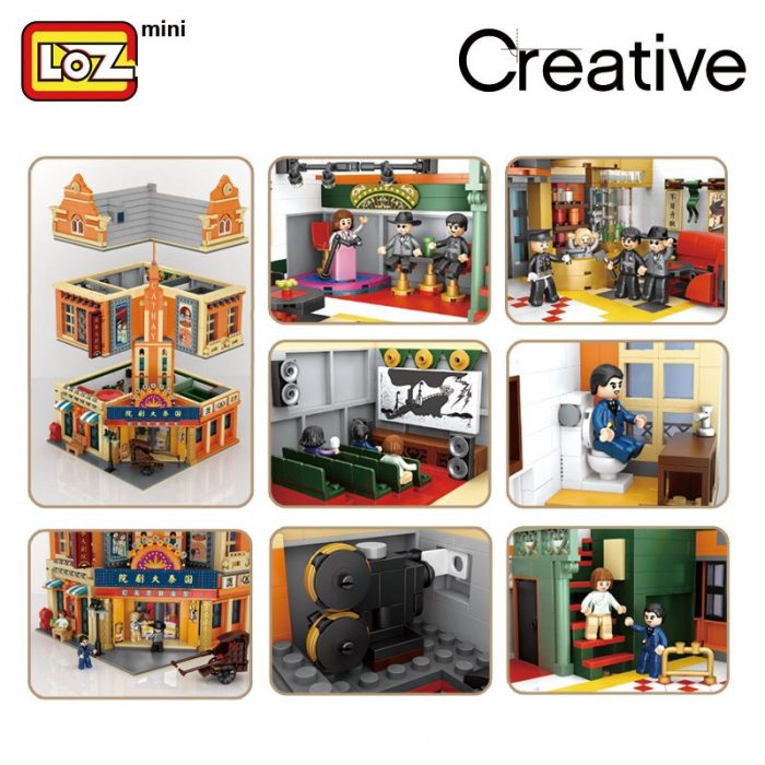 loz building blocks Cathay Pacific Theater Republic of China mini small particle assembly toys large and 1 - LOZ MALL