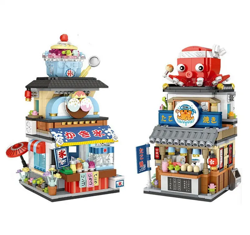 kf S3b5f642e94f4441d9a44ca82b3570a58Z LOZ mini Blocks Building Toys DIY Bricks Puzzle Gift Japanese Snack Bar Home Decor 1218 1219 - LOZ MALL